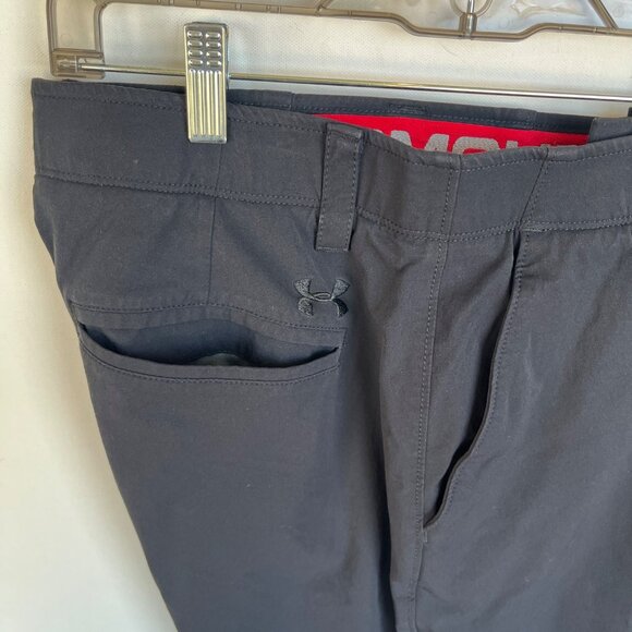 Under Armour Men's Golf  Shorts Size 34 Dark Navy Button/Zip Closure Athleisure - Picture 5 of 11
